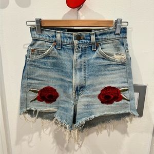 Nasty Gal High Waisted Denim Shorts (Sz 25)